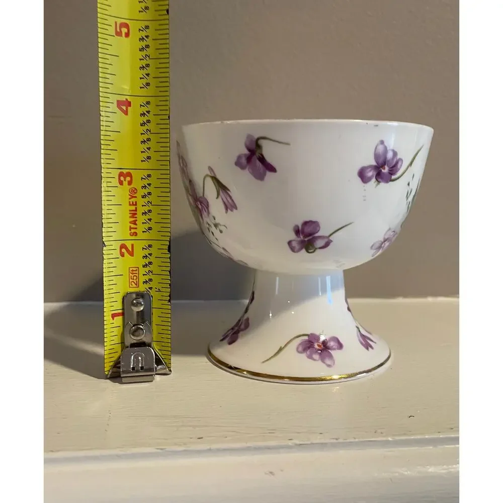 Vintage Hammersley Pedestal Bowl, Victorian Violets